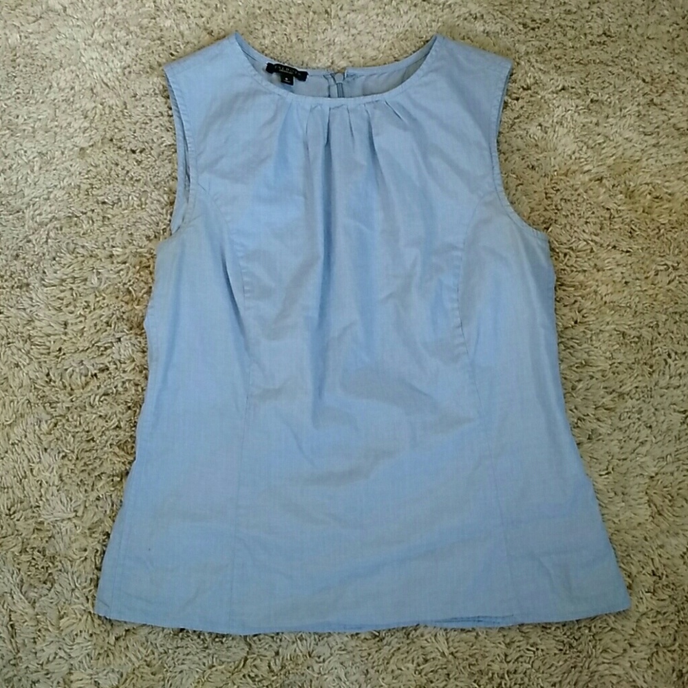 Sleeveless Chambray Top